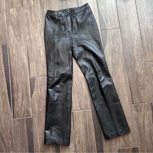 VTG Michael Hoban North Beach Leather Women’s Leather Straight Leg Pants Black 6